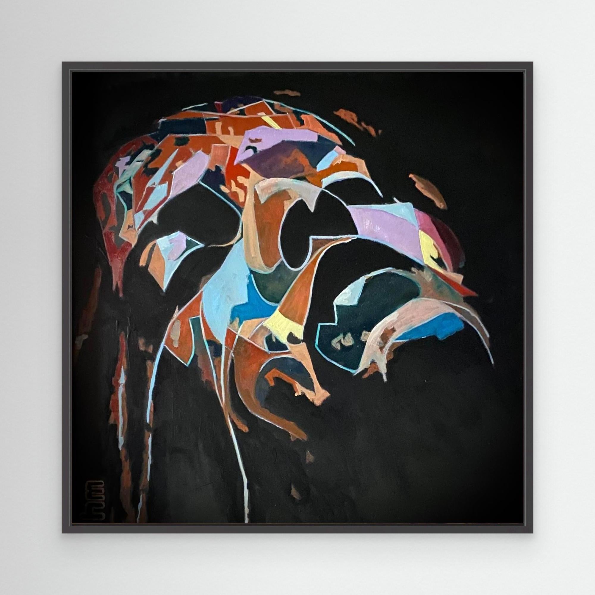 HM-ART1534- Your mask only weeps in the dark- Cubism
