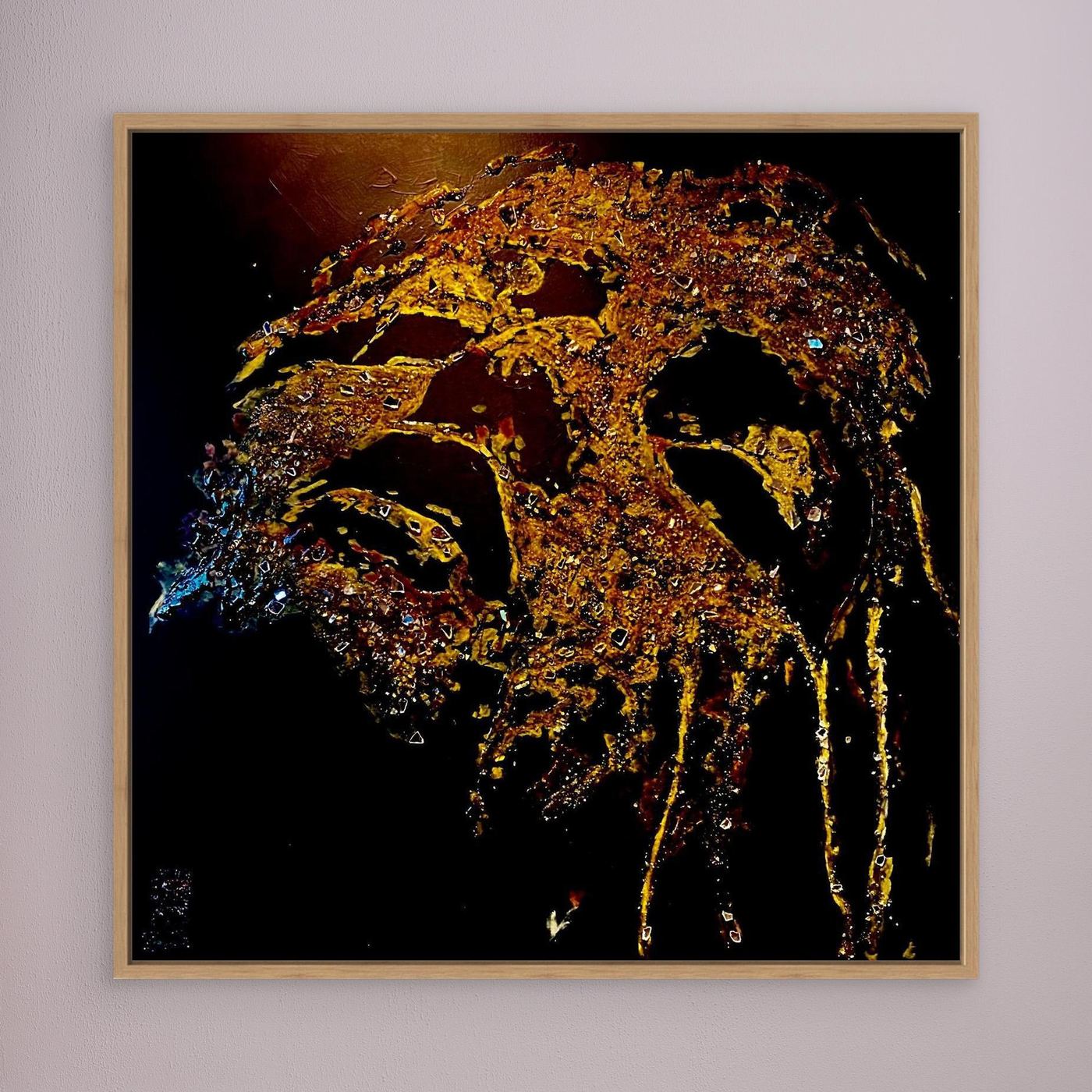 HM-ART1527- Your Oxide Gold mask only weeps in the dark