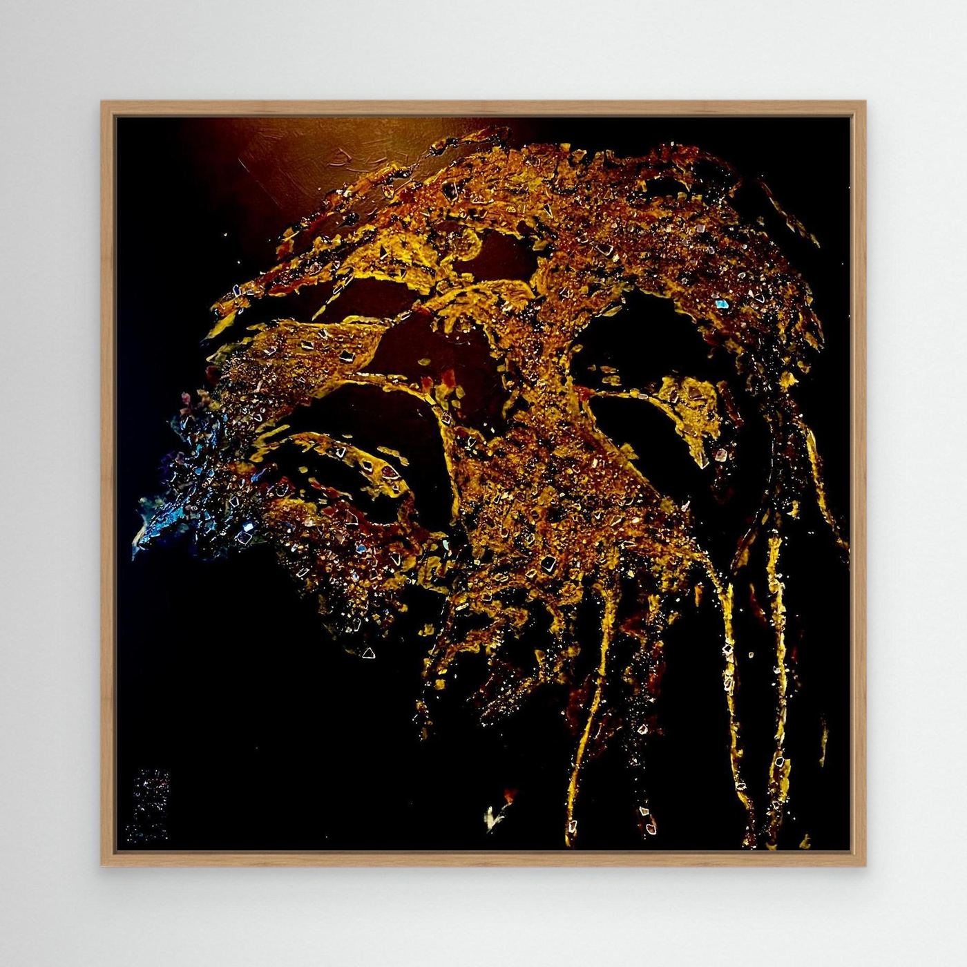 HM-ART1527- Your Oxide Gold mask only weeps in the dark