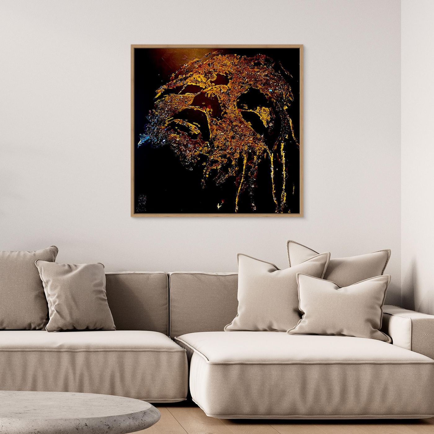 HM-ART1527- Your Oxide Gold mask only weeps in the dark
