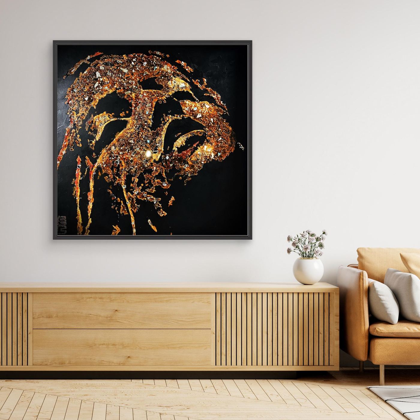 HM-ART1526- Your Burnt Gold mask only weeps in the dark