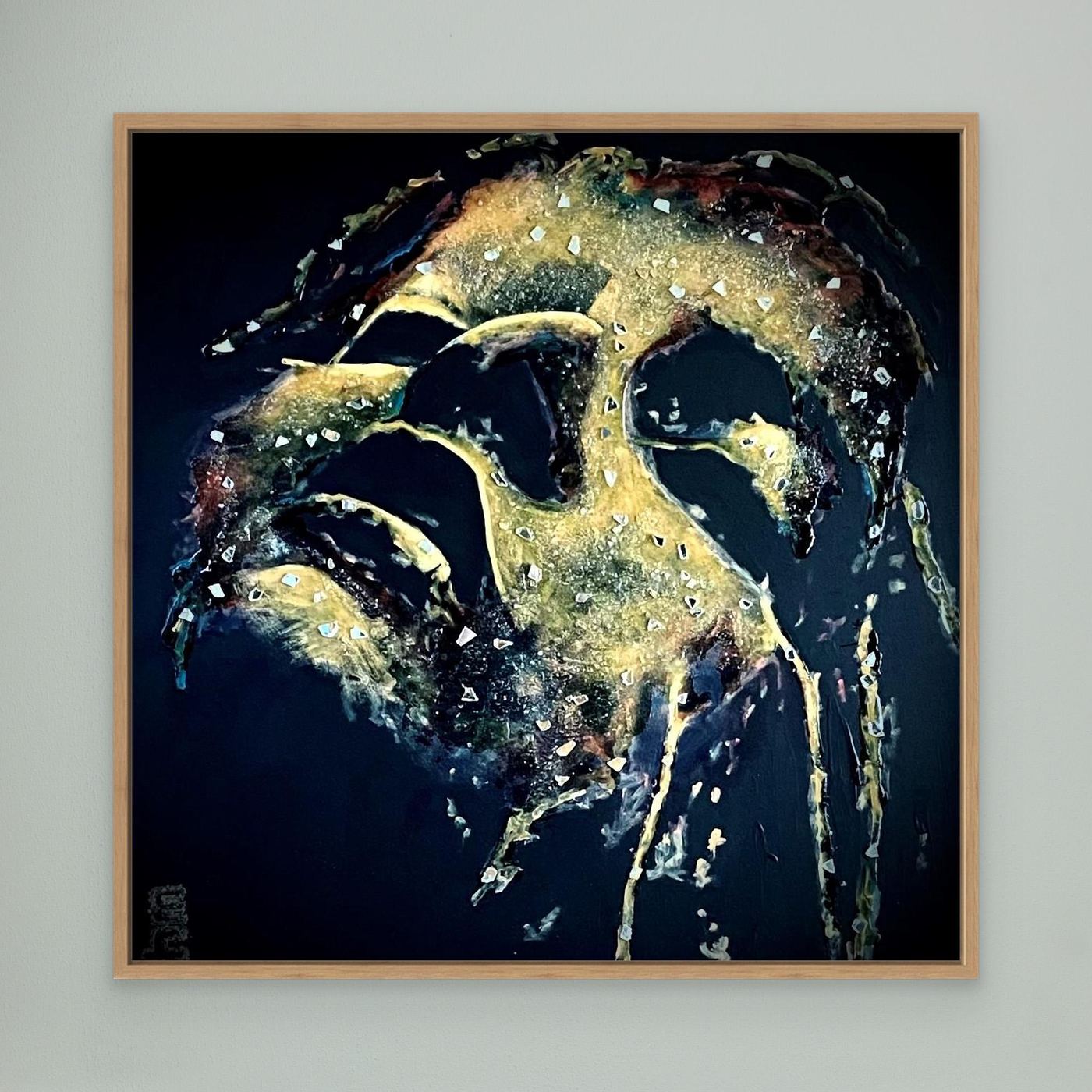 HM-ART1533- Your Burnt Ochre mask only weeps in the dark
