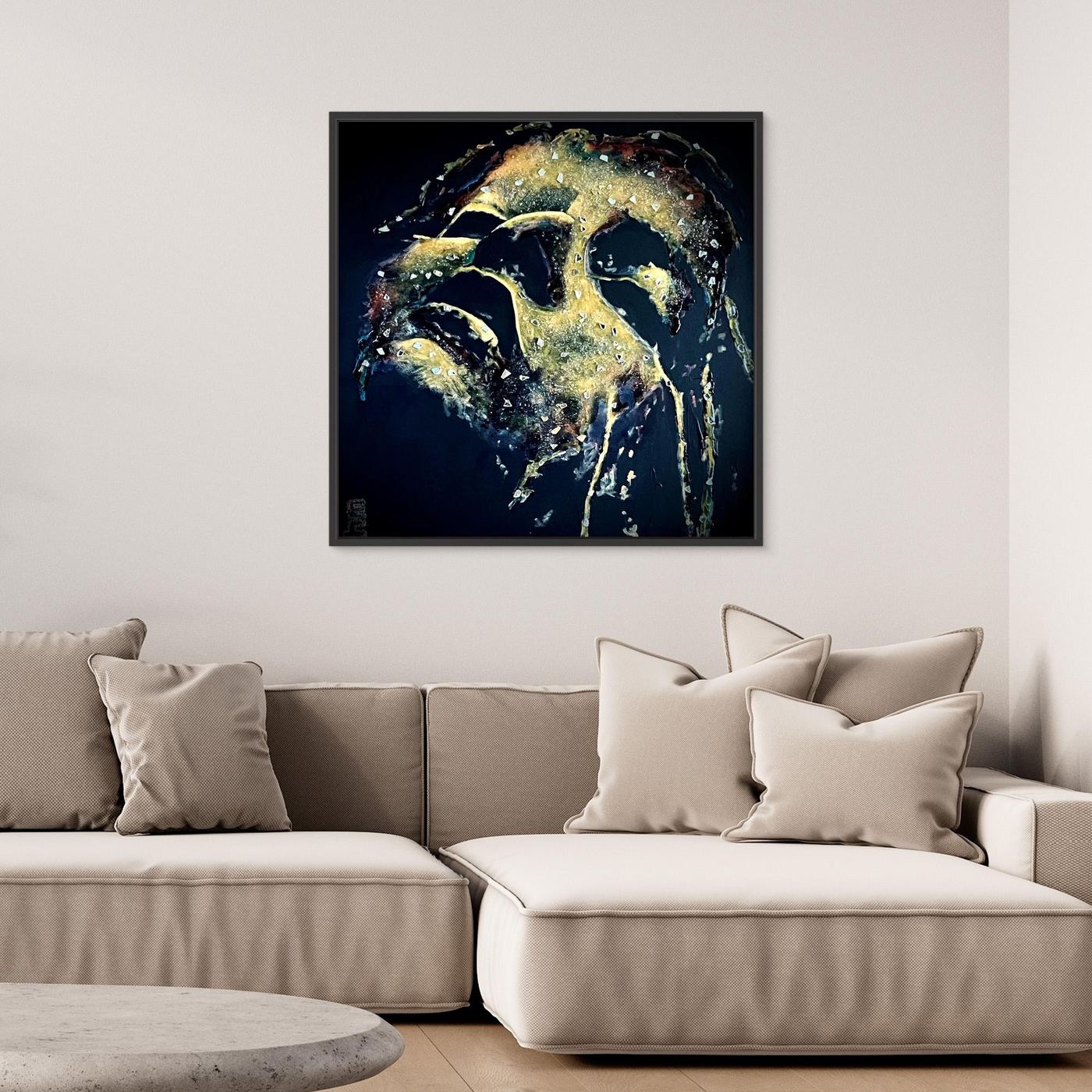 HM-ART1533- Your Burnt Ochre mask only weeps in the dark