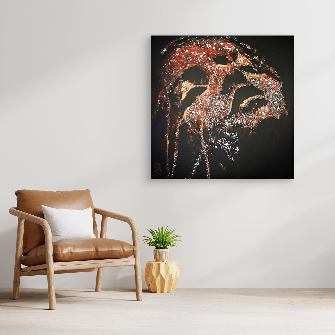 HM-ART1528- Your Crimson Rust mask only weeps in the dark