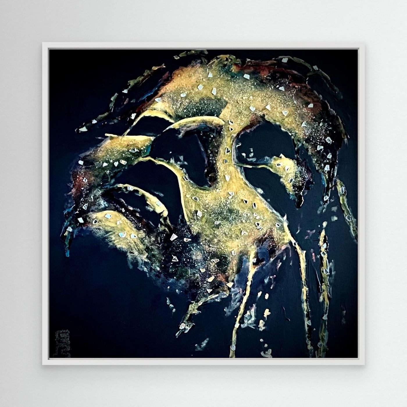 HM-ART1533- Your Burnt Ochre mask only weeps in the dark