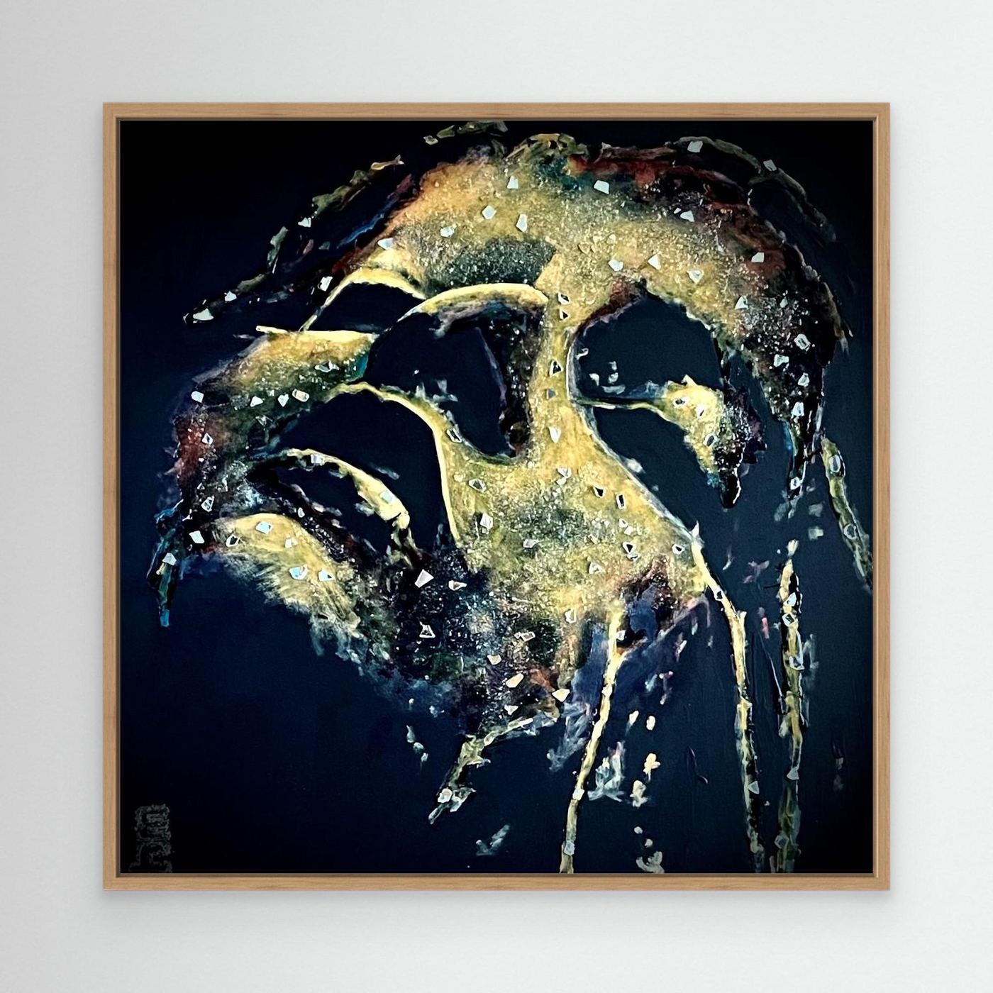 HM-ART1533- Your Burnt Ochre mask only weeps in the dark
