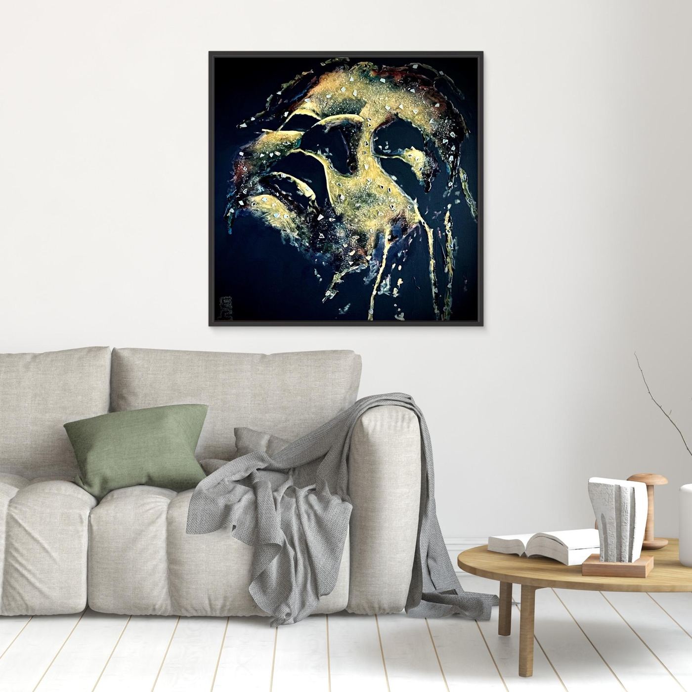 HM-ART1533- Your Burnt Ochre mask only weeps in the dark