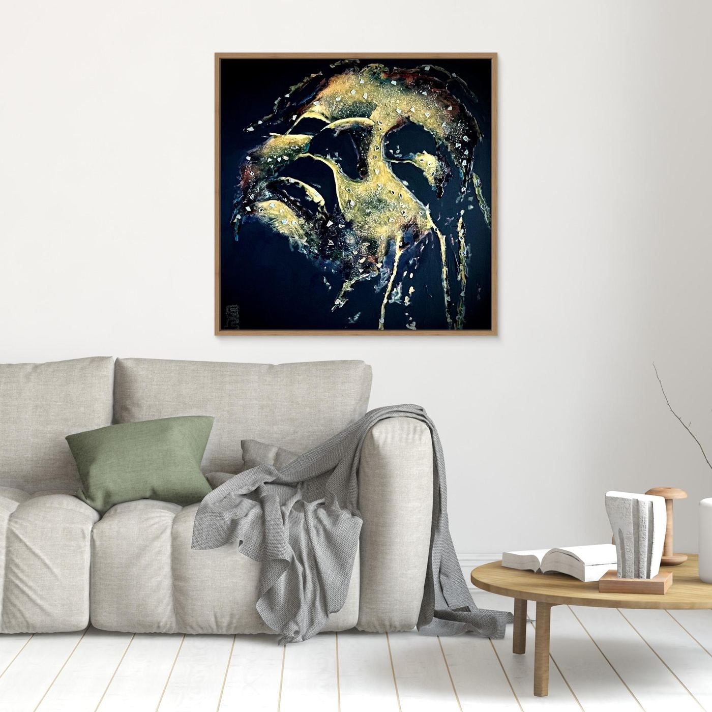HM-ART1533- Your Burnt Ochre mask only weeps in the dark