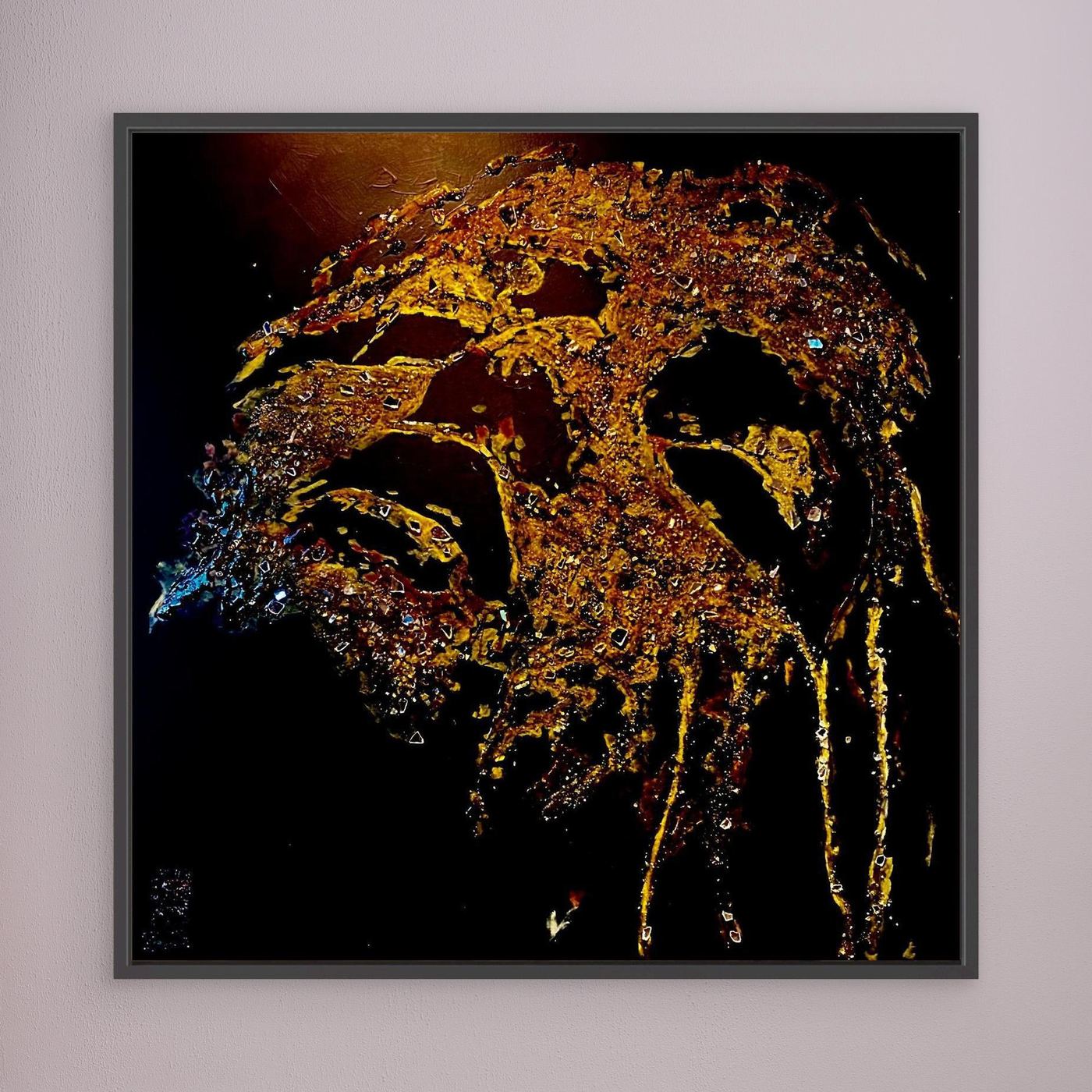 HM-ART1527- Your Oxide Gold mask only weeps in the dark