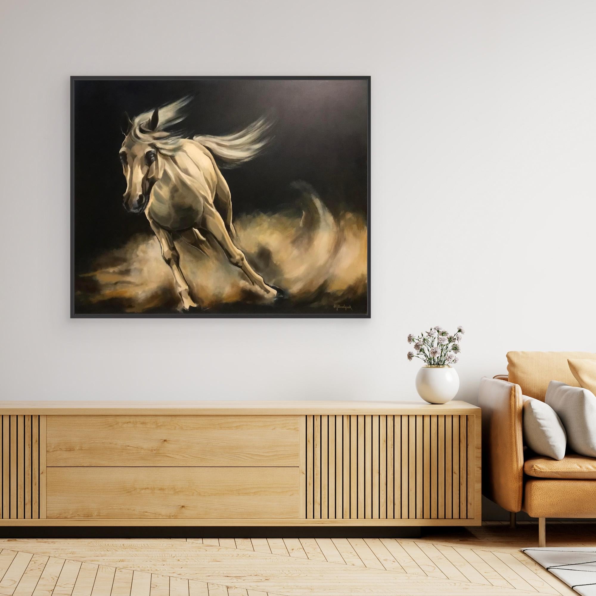 HM-ART1160- Horse running wild