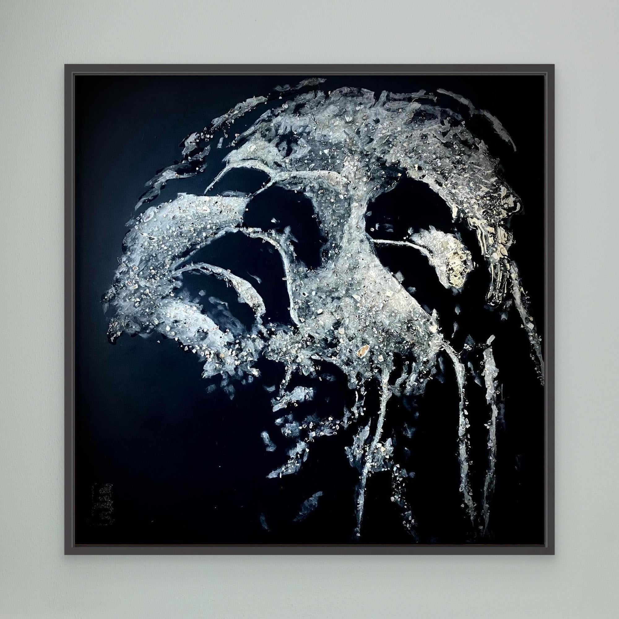 HM-ART1531- Your mask only weeps in the dark- SILVER