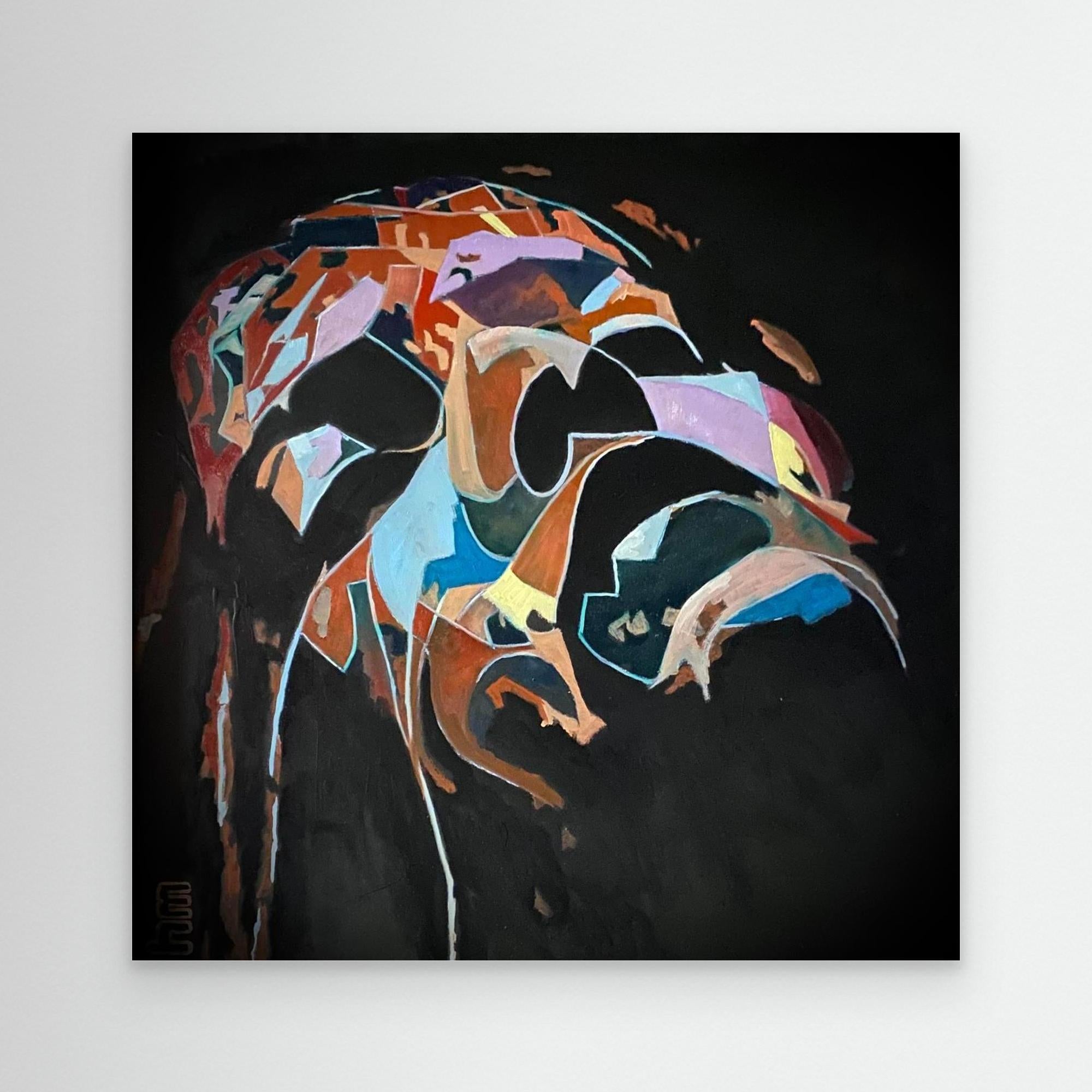 HM-ART1534- Your mask only weeps in the dark- Cubism
