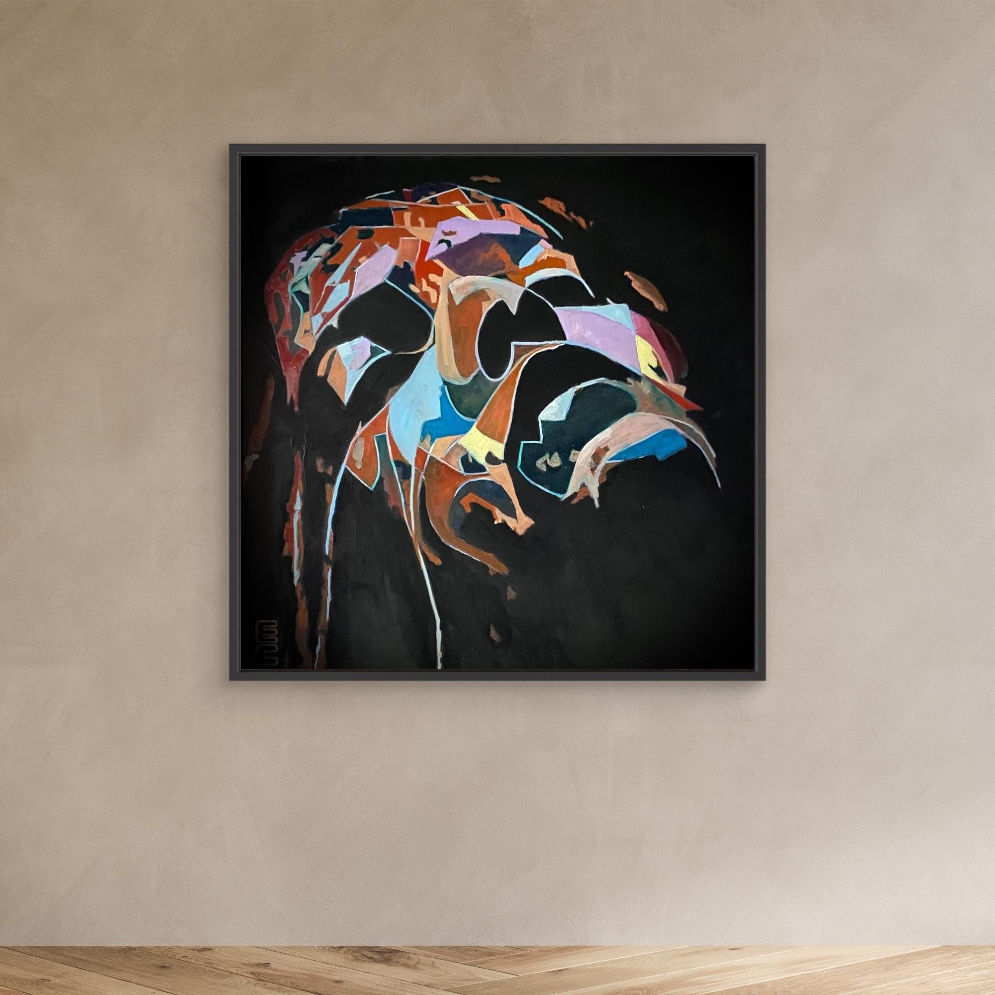 HM-ART1534- Your mask only weeps in the dark- Cubism