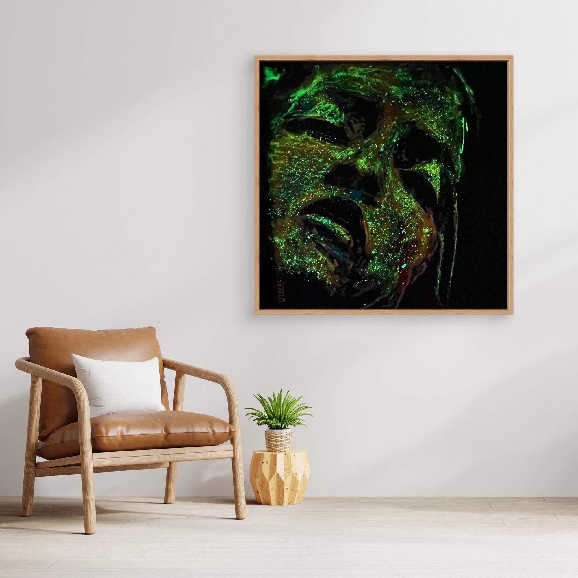 HM-ART1543A- The face that keeps burning- Fluorescent