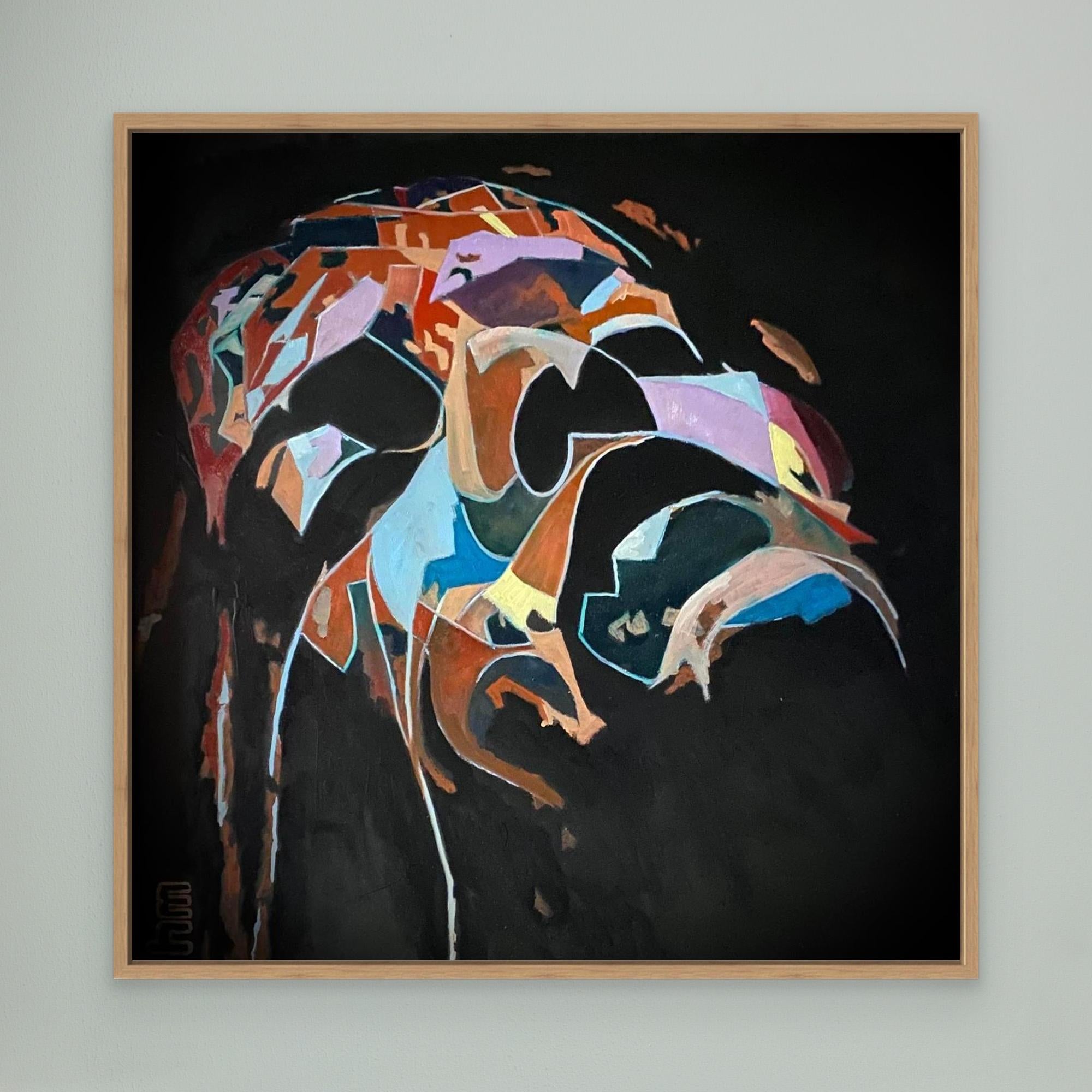 HM-ART1534- Your mask only weeps in the dark- Cubism