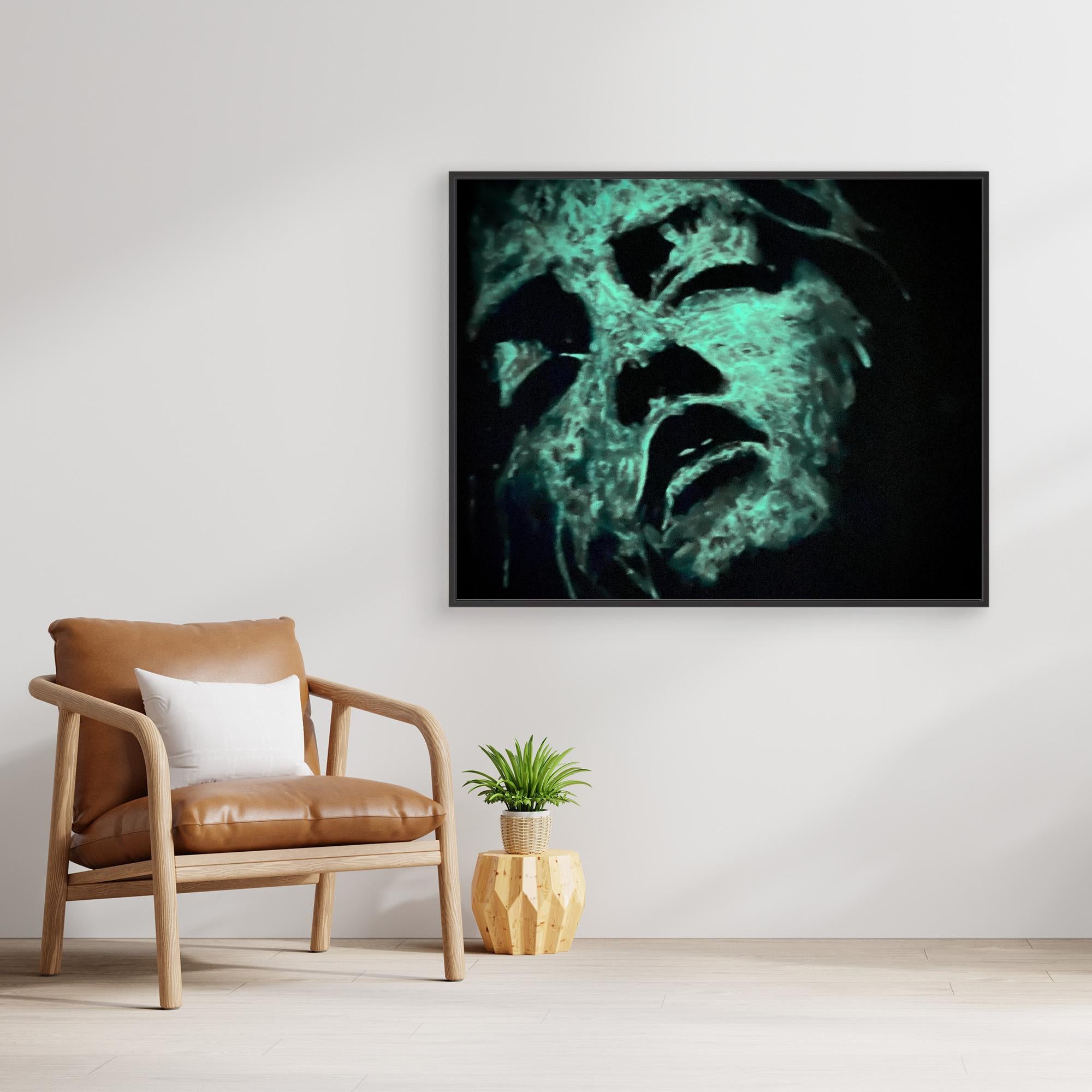 HM-ART1542A- Blue in the shadow- Fluorescent