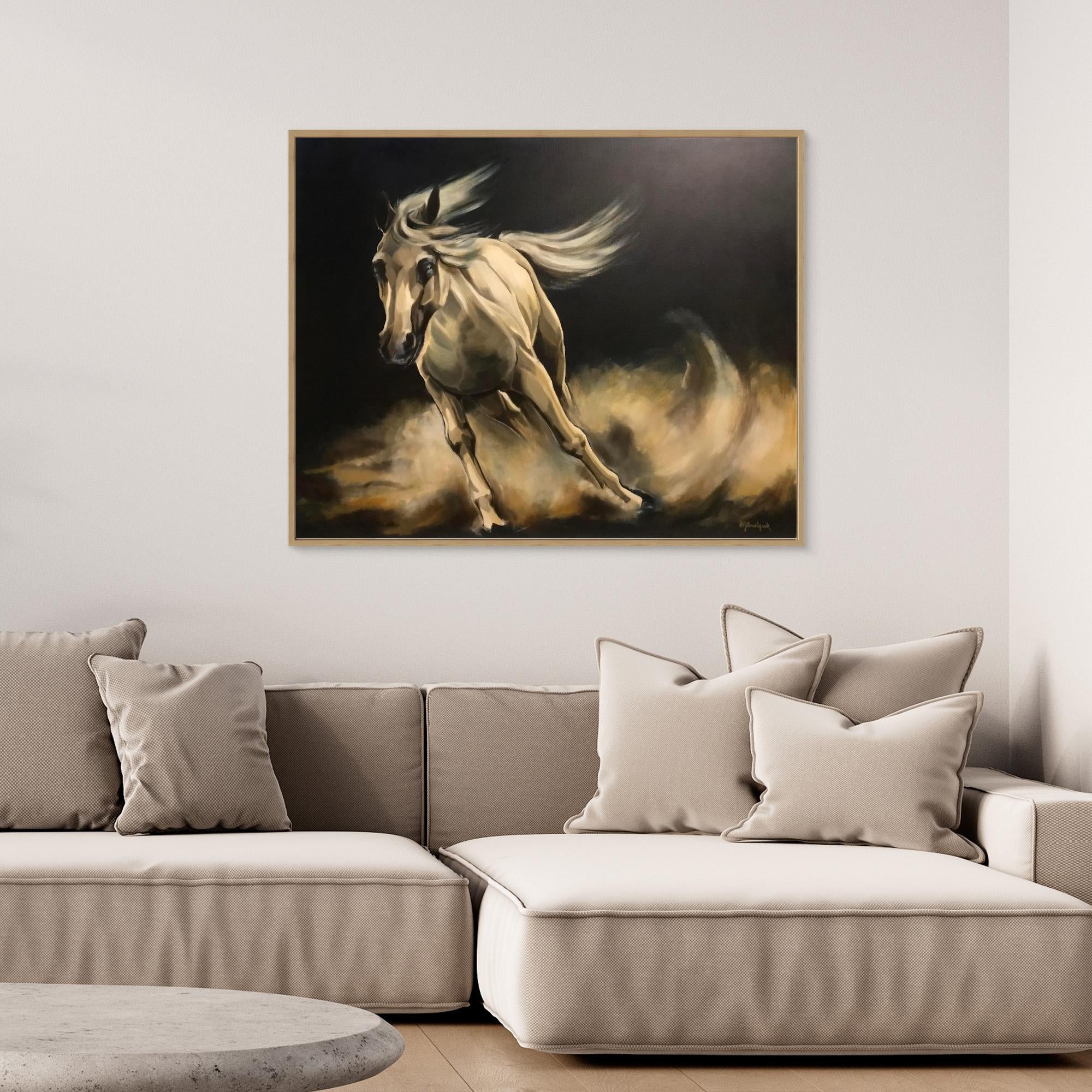 HM-ART1160- Horse running wild