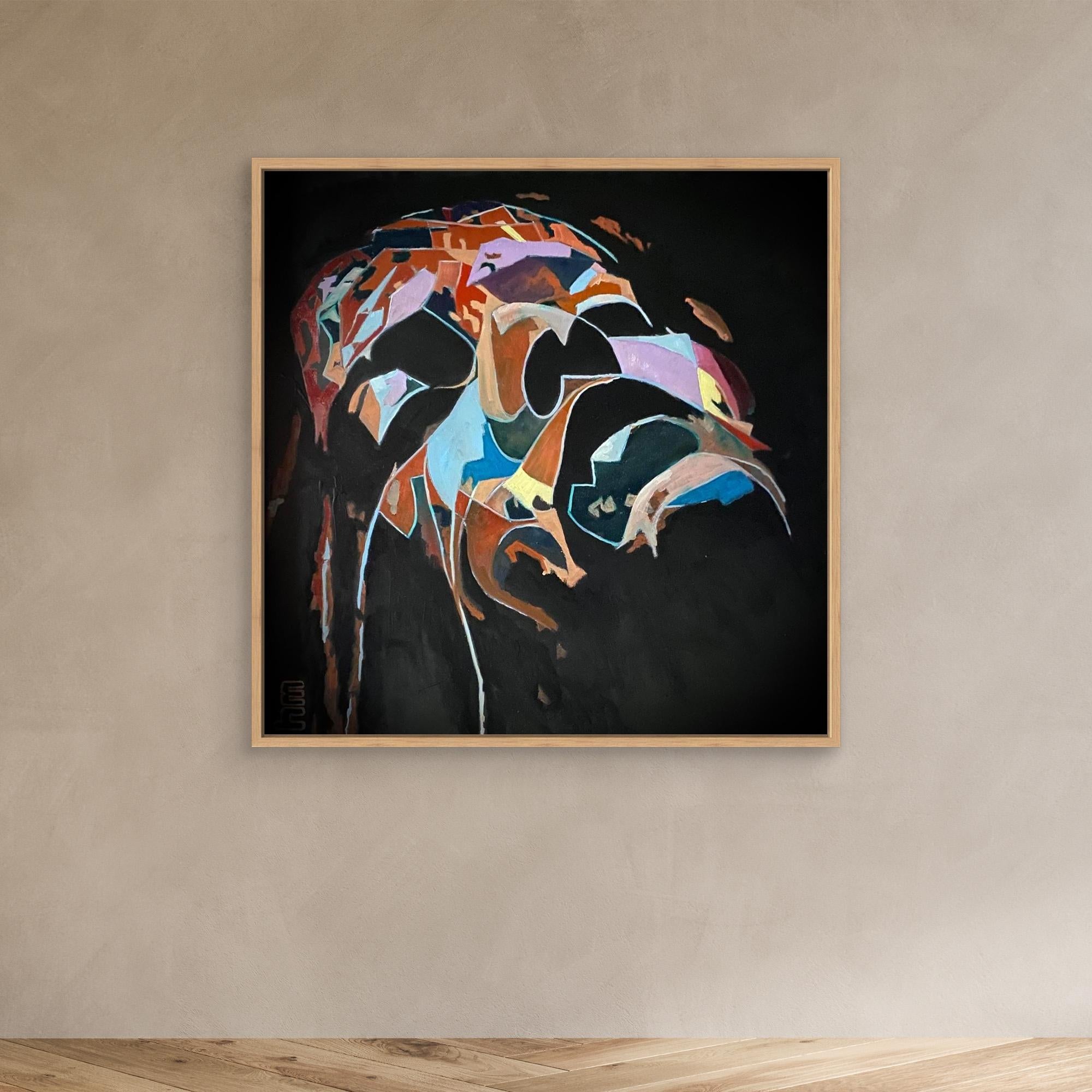 HM-ART1534- Your mask only weeps in the dark- Cubism