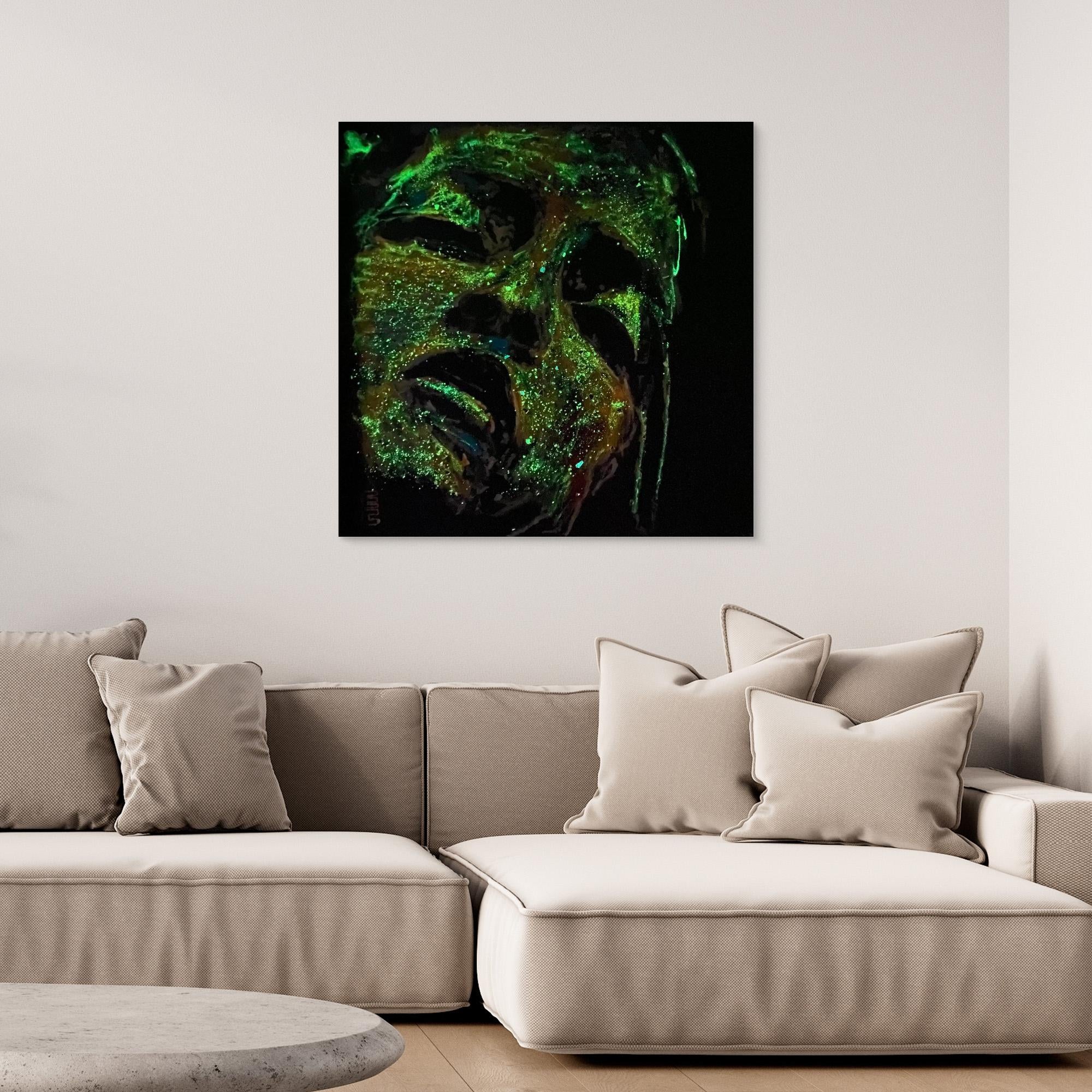 HM-ART1543A- The face that keeps burning- Fluorescent