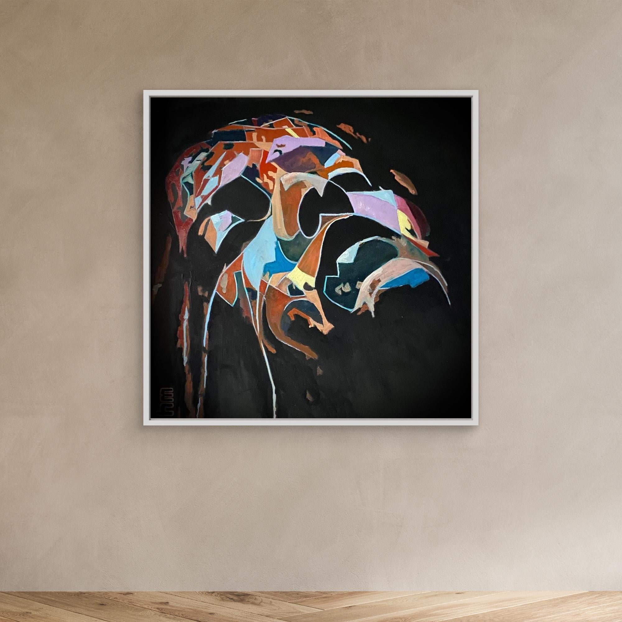 HM-ART1534- Your mask only weeps in the dark- Cubism