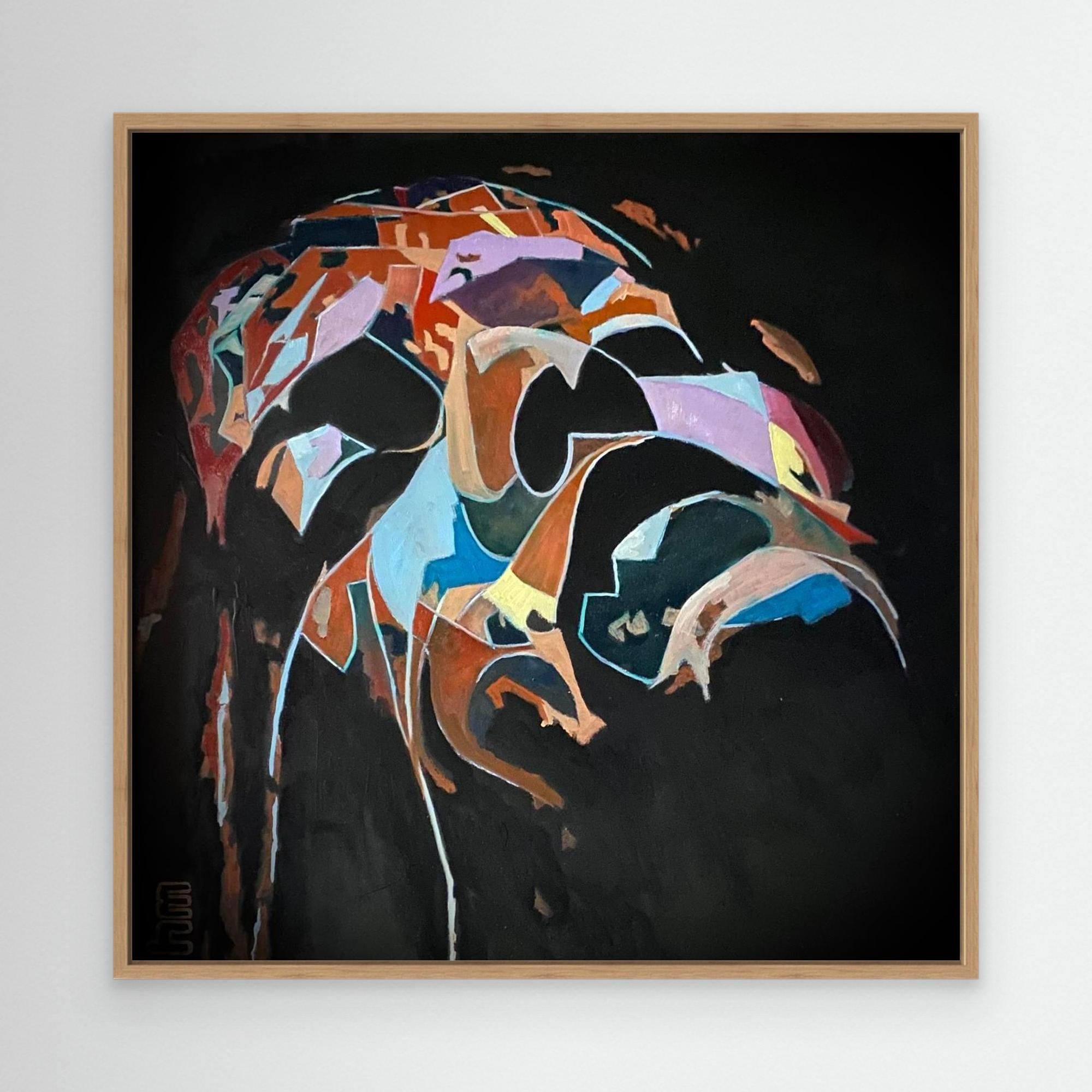 HM-ART1534- Your mask only weeps in the dark- Cubism