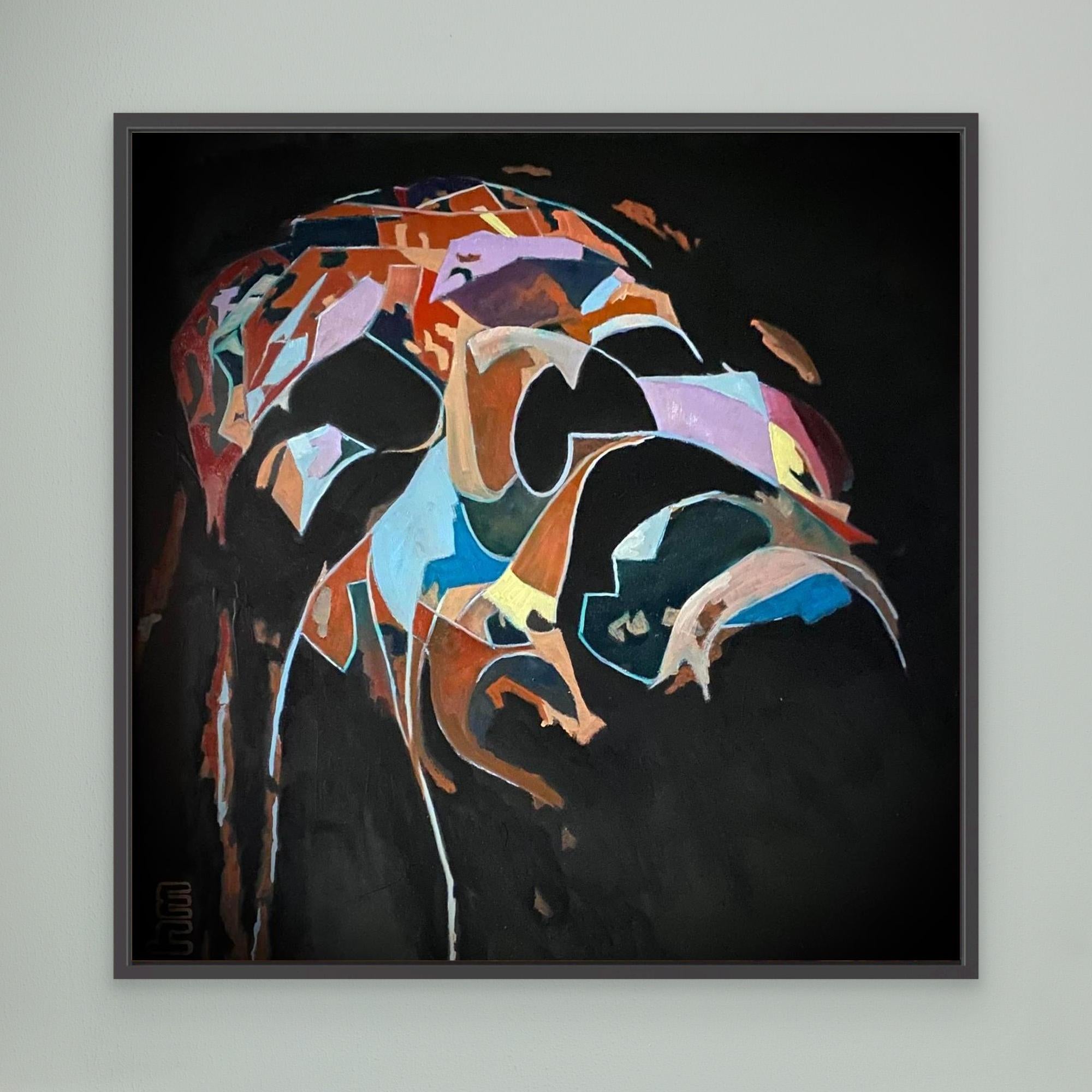HM-ART1534- Your mask only weeps in the dark- Cubism
