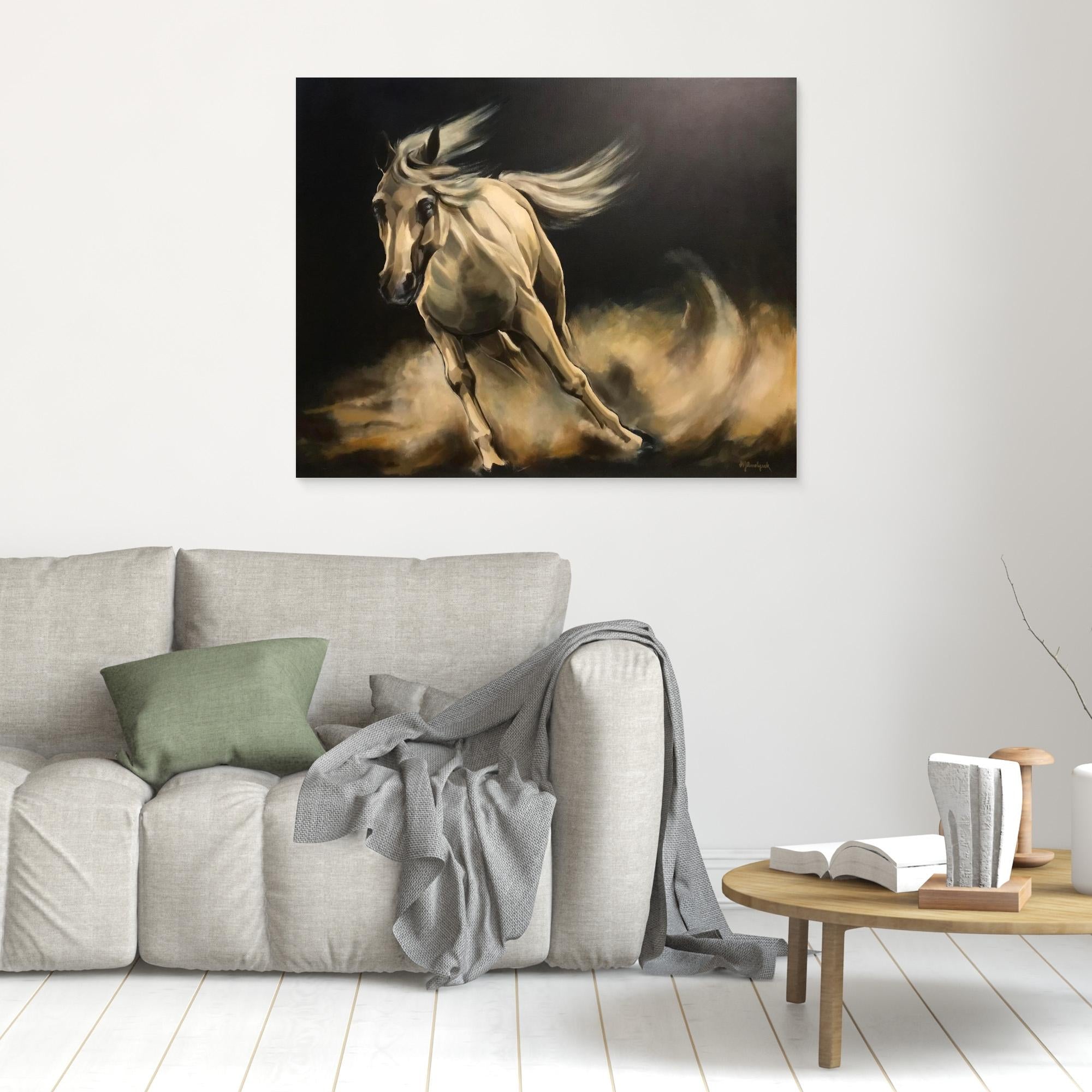 HM-ART1160- Horse running wild