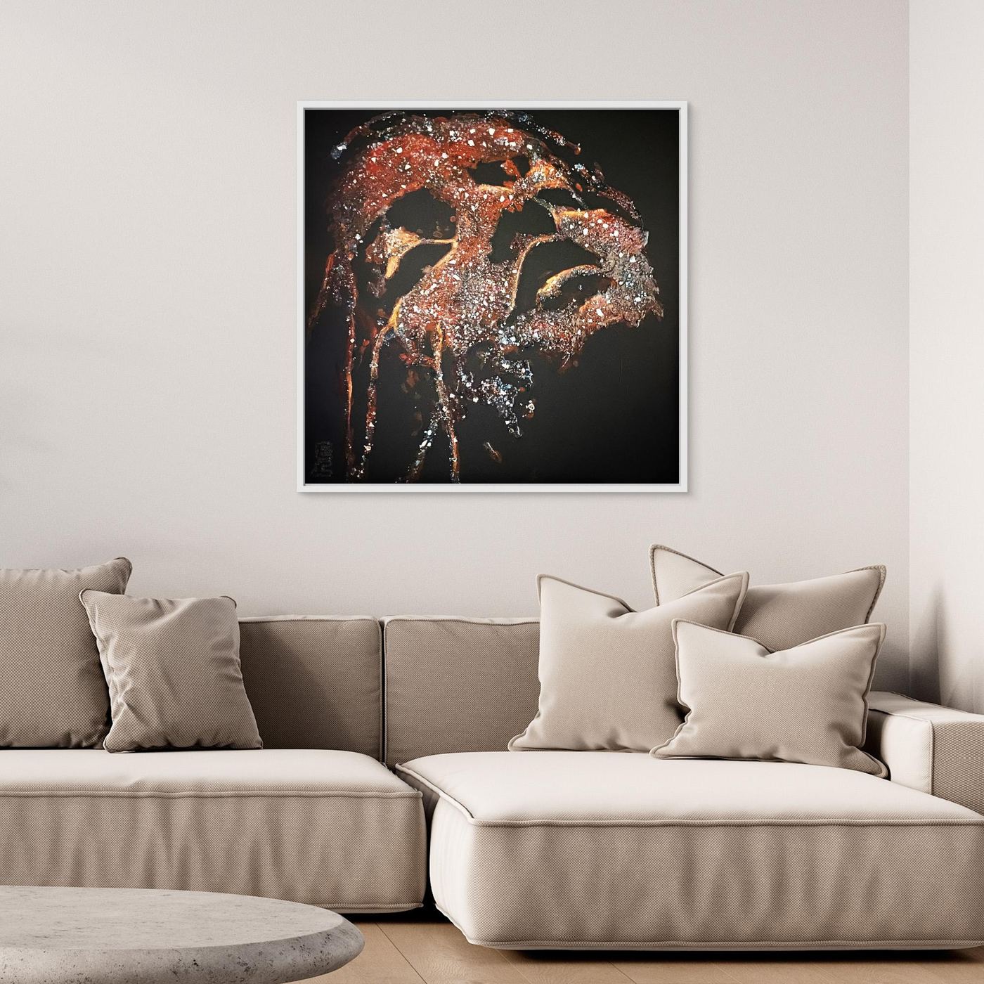 HM-ART1528- Your Crimson Rust mask only weeps in the dark