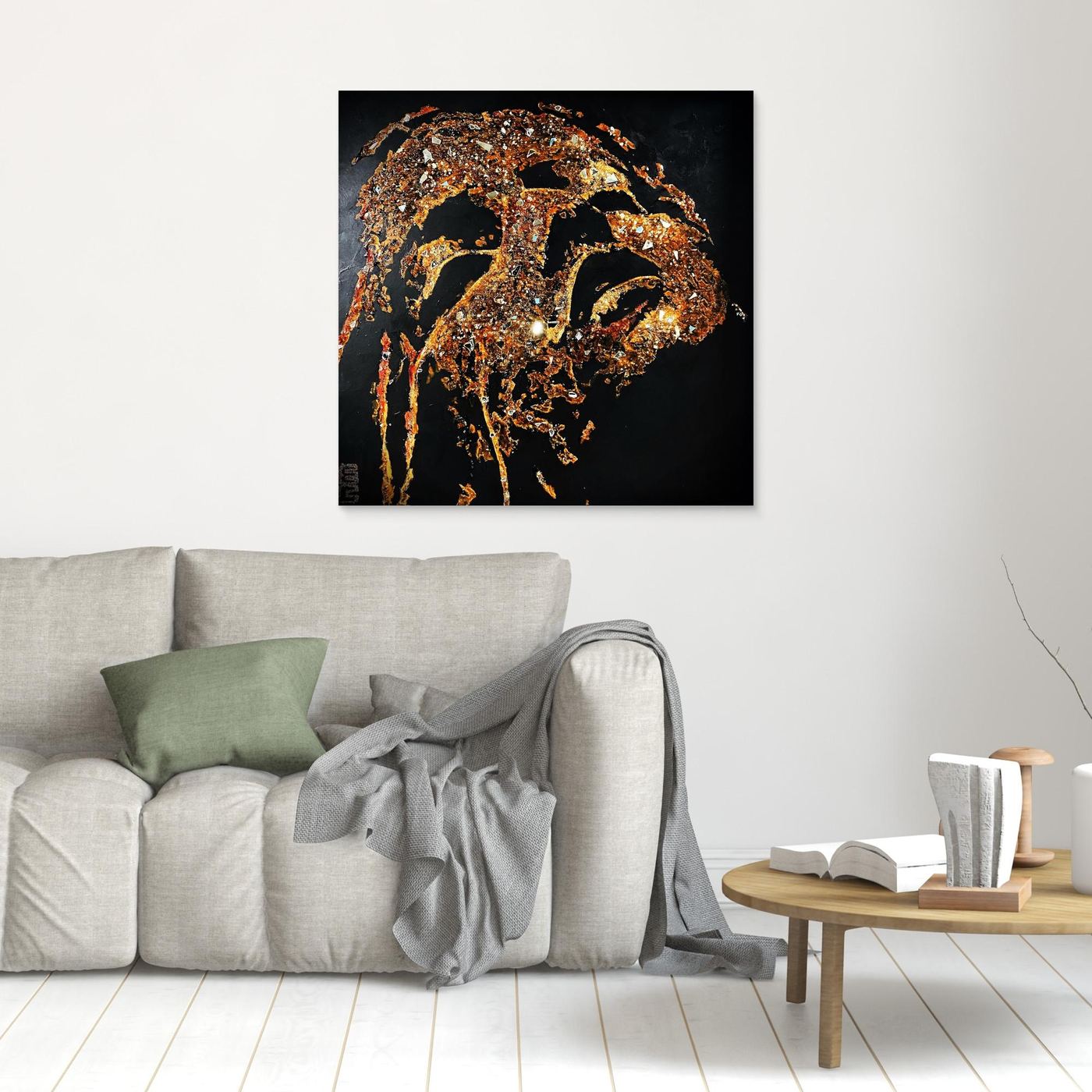 HM-ART1526- Your Burnt Gold mask only weeps in the dark