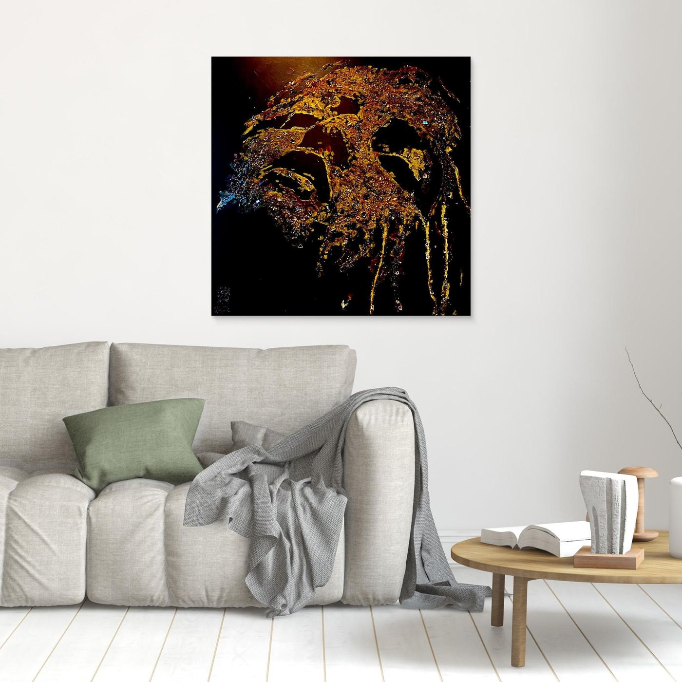 HM-ART1527- Your Oxide Gold mask only weeps in the dark