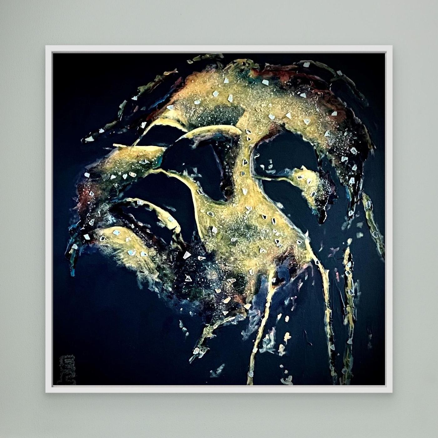 HM-ART1533- Your Burnt Ochre mask only weeps in the dark