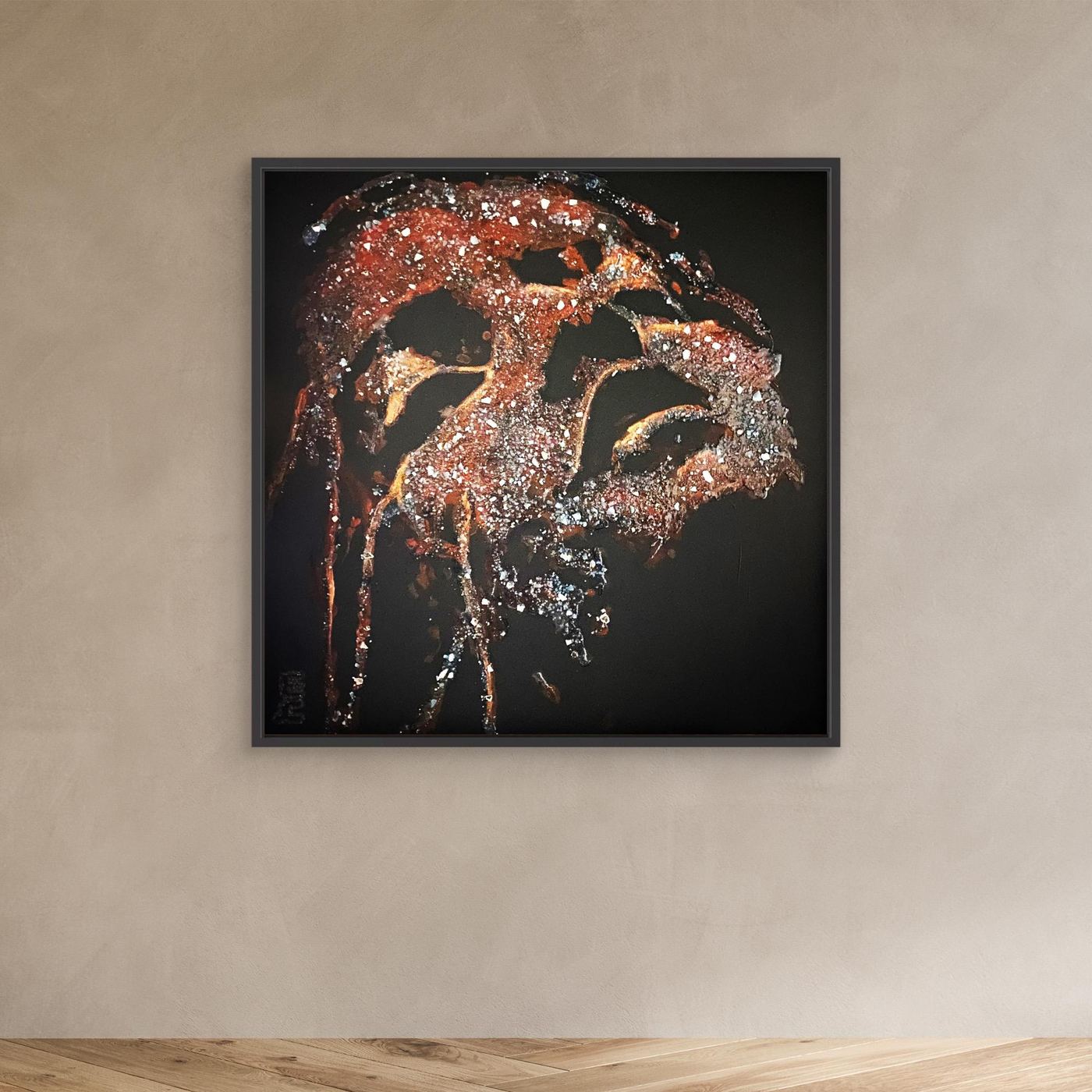 HM-ART1528- Your Crimson Rust mask only weeps in the dark