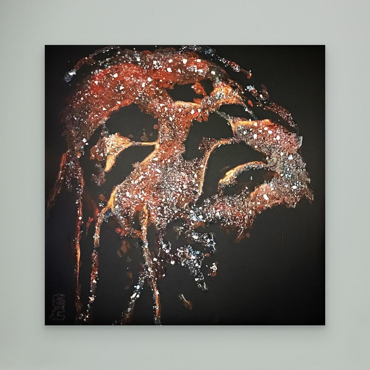 HM-ART1528- Your Crimson Rust mask only weeps in the dark