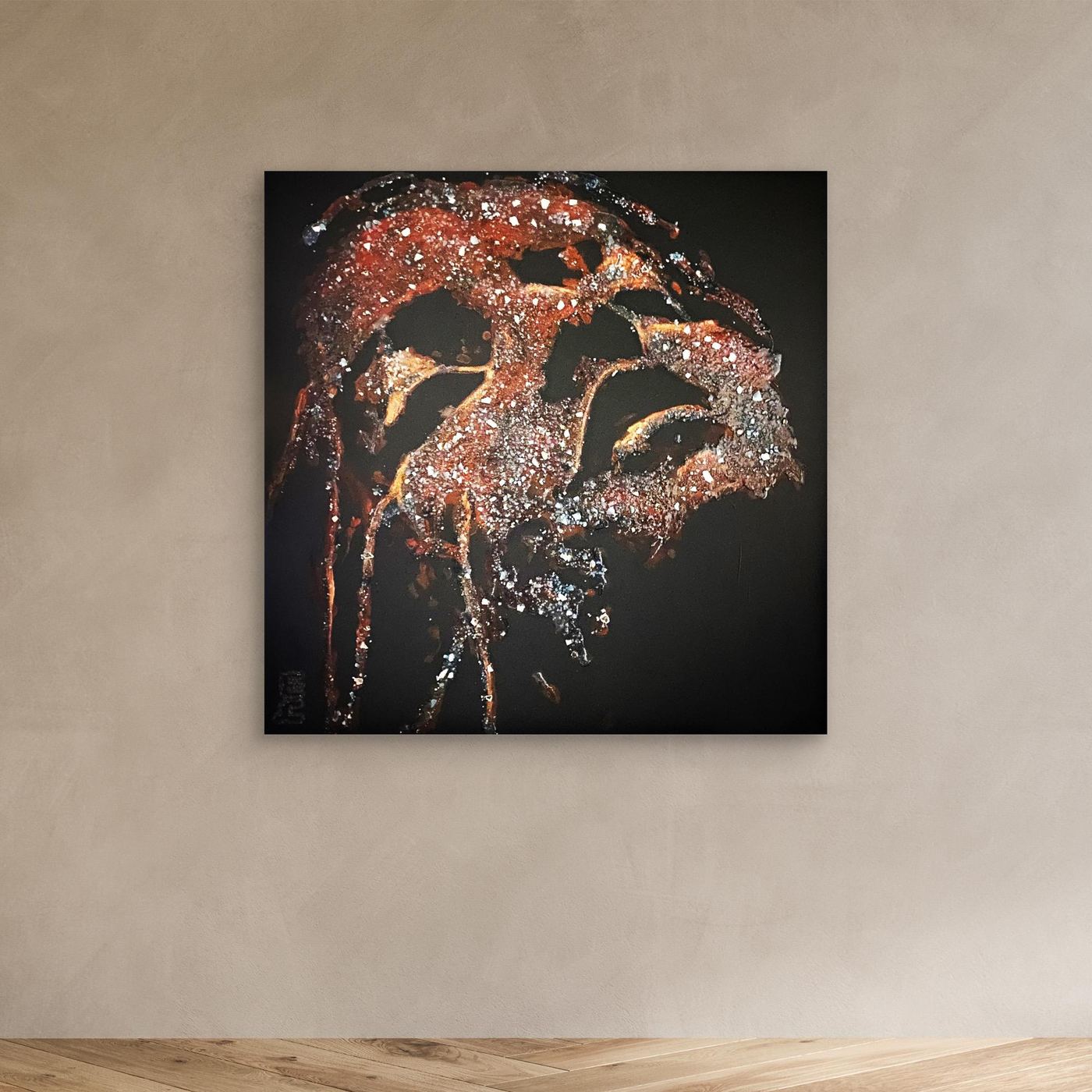HM-ART1528- Your Crimson Rust mask only weeps in the dark