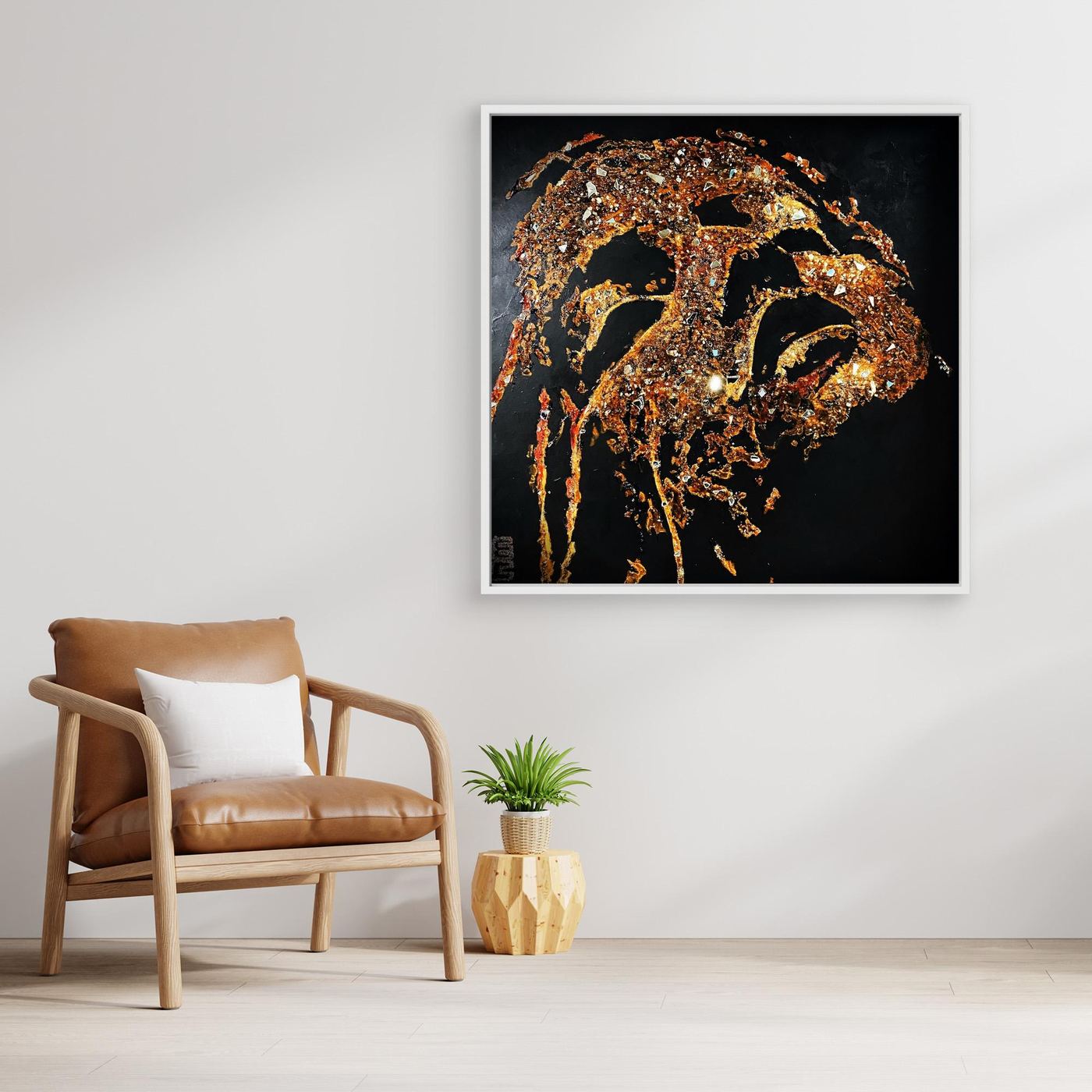HM-ART1526- Your Burnt Gold mask only weeps in the dark