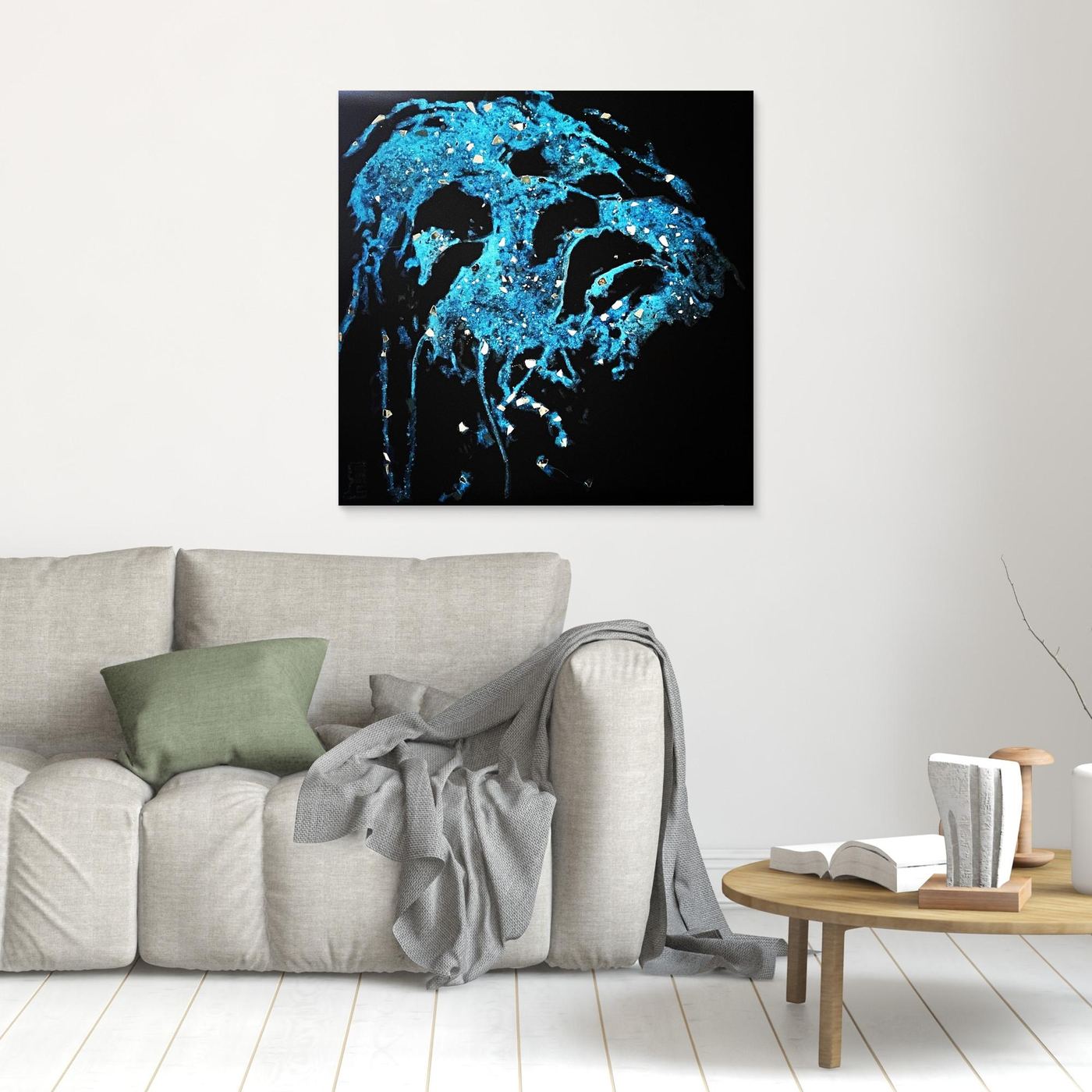 HM-ART1524- Your blue mask only weeps in the dark