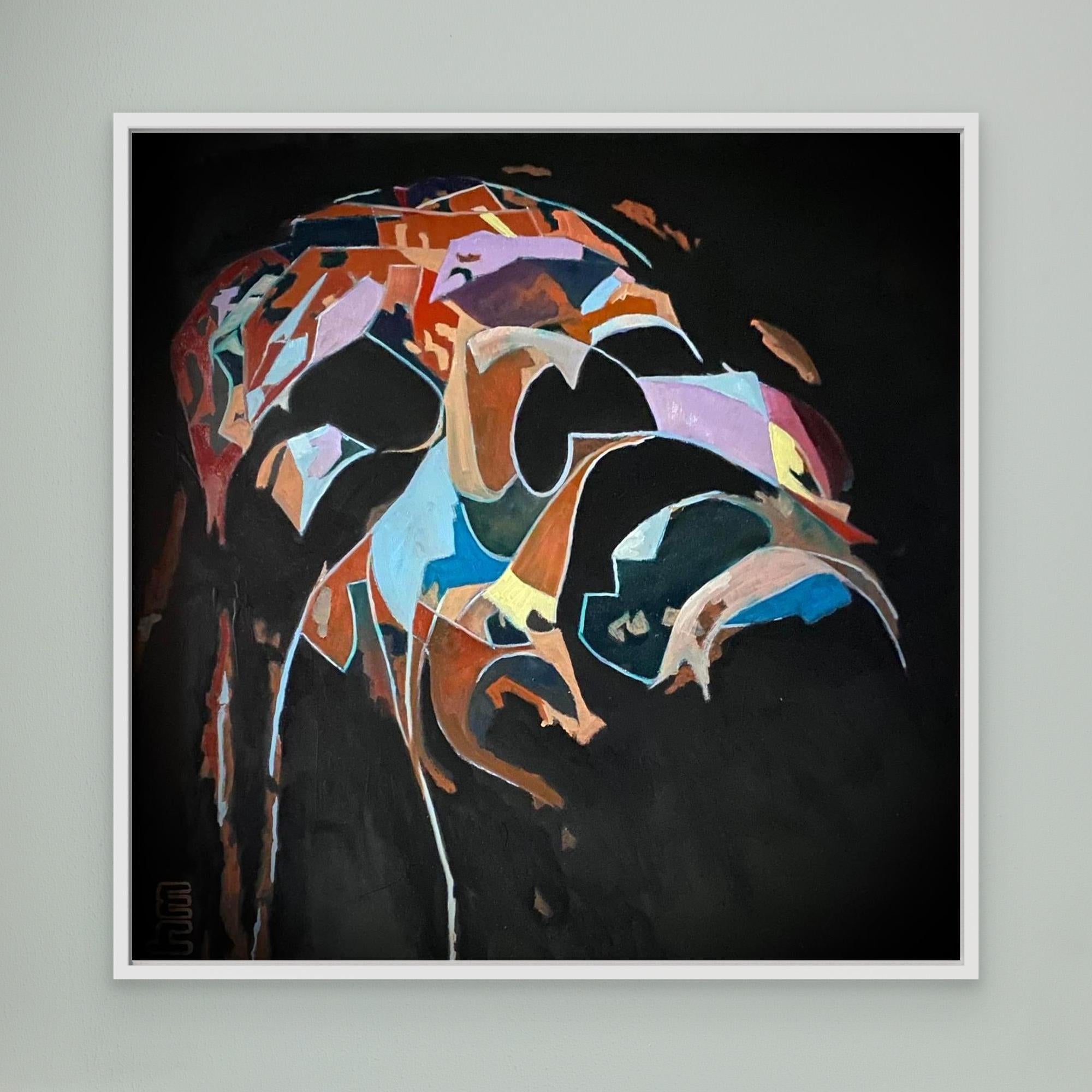 HM-ART1534- Your mask only weeps in the dark- Cubism